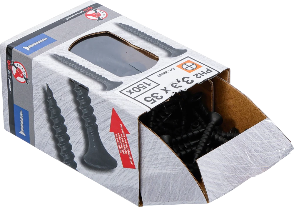 Gipszkarton csavar | PH2 | durvamenet | 3,9 x 35 mm | 150 darab