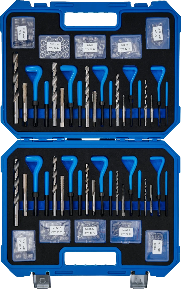 Menetjavítókészlet | metrikus / coll méretek | M5 - M12, 1/4" - 1/2" | 320 darabos