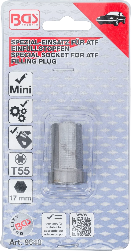 Speciális kulcskészlet ATF töltődugókhoz | T-Profil (Torx) T55 | MINI
