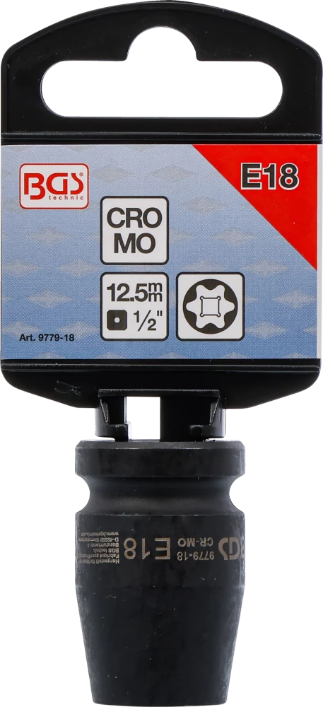 Gépi dugókulcs E-profil | 12,5 mm (1/2") | E18