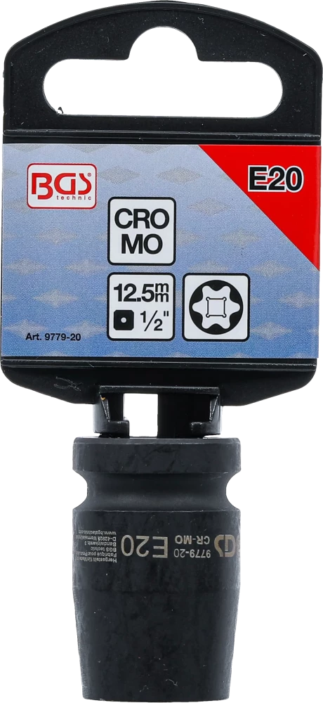 Gépi dugókulcs E-profil | 12,5 mm (1/2") | E20