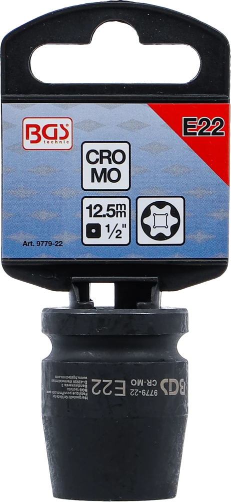 Gépi dugókulcs E-profil | 12,5 mm (1/2") | E22