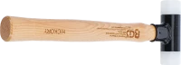 Műanyag kalapács | Hickory nyéllel | visszaütésmentes | Ø 30 mm | 300 g