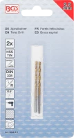 Spirálfúró | HSS-G | titánnal ötvözött nitrátozott | 2,5 mm | 2 darabos