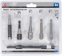 Adapter- és hosszabbító készlet | fúrógépekhez | 6 darabos