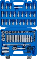 Dugókulcskészlet | 10 mm (3/8") | coll méretek | 61 darabos