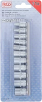Dugókulcskészlet, hatszögletű | 6,3 mm (1/4") | coll méretek | 11 darabos