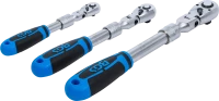 Racsnis kulcs készlet | kihúzható, hajlítható | 6,3 mm (1/4") - 10 mm (3/8") - 12,5 mm (1/2") | 3 darabos