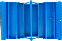 Fém szerszámosdoboz | üres | 420 x 200 x 200 mm | 5 rekeszes