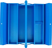 Fém szerszámosdoboz | üres | 420 x 200 x 150 mm | 3 rekeszes