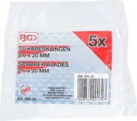 Tartalék kaparópengék a BGS 364-hez | 0,6 x 20 mm | 5 darabos