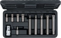 Behajtófej készlet | külső hatszögletű kulcsnyílású hajtás 10 mm (3/8") | Belső bordázattal (XZN) | 11 darabos