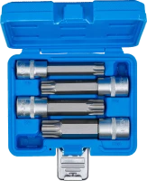 Behajtófej-készlet | 12,5 mm (1/2") | T-profil (Torx) furattal | 4 darabos