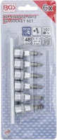 Behajtófej-készlet | 10 mm (3/8") | Belső hatszögletű gömbfejes 3 - 8 mm | 6 darabos