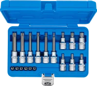 Behajtófej-készlet | 6,3 mm (1/4") / 12,5 mm (1/2") | T-profil (Torx) | 18 darabos