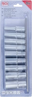 Dugókulcskészlet, tizenkétszögletű, mély | 12,5 mm (1/2") | 10 - 24 mm | 9 darabos