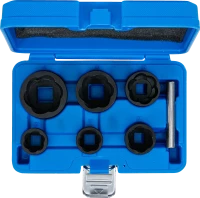 Spirálbites dugókulcskészlet / csavarkiszedő | 12,5 mm (1/2") + 20 mm (3/4") | 22 - 41 mm | 6 darabos