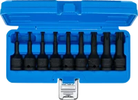 Levegős dugókulcskészlet | 12,5 mm (1/2") | T-profil (Torx) T20 - T70 | 9 darabos