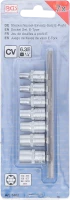Dugókulcskészlet, E-profil | 6,3 mm (1/4") | E4 - E11 | 7 darabos