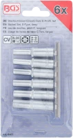Dugókulcskészlet, E-profil, mély | 6,3 mm (1/4") | E4 - E10 | 6 darabos