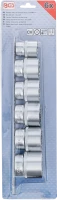 Dugókulcskészlet, tizenkétszögletű | 12,5 mm (1/2") | 24 - 38 mm | 6 darabos