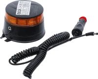 Akkus forgó jelzőfény| sárga | mágnessel | 12 V / 24 V | Ø 130 mm