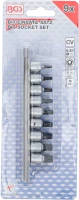 Behajtófej-készlet | 6,3 mm (1/4") | TS-profil (Torx Plus) furattal TS10 - TS50 | 9 darabos