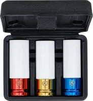 Légkulcsfej készlet | 12,5 mm (1/2") | 17 - 19 - 21 mm | 3 darabos