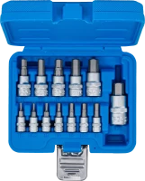 Behajtófej-készlet | 6,3 mm (1/4") / 10 mm (3/8") / 12,5 mm (1/2") | Belső hatszögletű 2 - 14 mm | 13 darabos