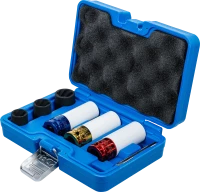Légkulcsfej- és spirálbites dugókulcsbetét-készlet | 12,5 mm (1/2") | 17 - 21 mm | 7 darabos
