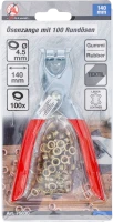 Szegecselő fogó 100 kerekfejű szegeccsel | 4,5 mm