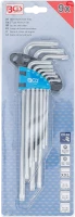 Derékszögű kulcs készlet | extra hosszú | TS-profil (Torx Plus) TS10 - TS50 | 9 darabos