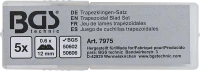 Trapézpenge-készlet | 0,6 x 12 mm | 5 darabos