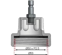 6-os sz. adapter a BGS 8027-hez, 8098 | Daewoo, Ford, Jaguar, Jeep, Land Rover, Mercedes-Benz, Pontiac, Porsche, Saab