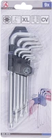 Derékszögű kulcs készlet | hosszú | T-profil (Torx) | T10 - T50 | 9 darabos
