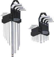 Derékszögű kulcs készlet | hosszú | T-profil (Torx) T10 - T50 / Belső hatszögletű 1,5 - 10 mm | 18 darabos