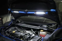 Akkus COB-LED-es motorháztetőre rögzíthető lámpa feszítőszerkezetes tartóval | 2 COB-LED-es kézi munkalámpa