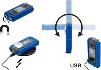 COB LED munkalámpa mágnessel és kampóval | összecsukható | induktív töltésfunkcióval