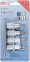 Behajtófej-készlet | 12,5 mm (1/2") | T-profil (Torx) T40 - T55 | 4 darabos