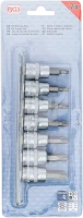 Behajtófej-készlet | 10 mm (3/8") | T-profil (Torx) T15 furattal - T50 | 7 darabos