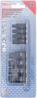Menetfúró-befogó készlet | 6,3 mm (1/4") / 10 mm (3/8") | mágneses | 8 darabos