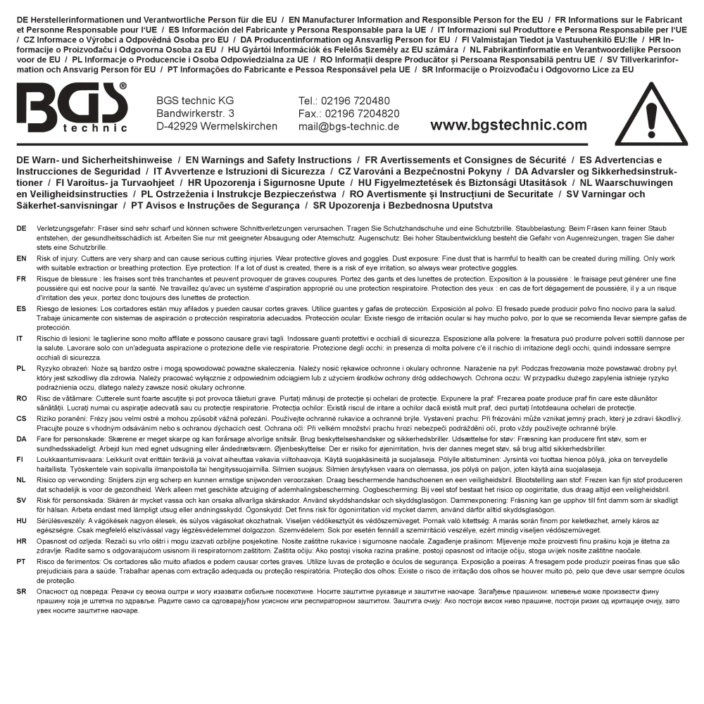 Coroa de fresagem de substituição de HSS para fresa de soldadura por pontos BGS 1600 