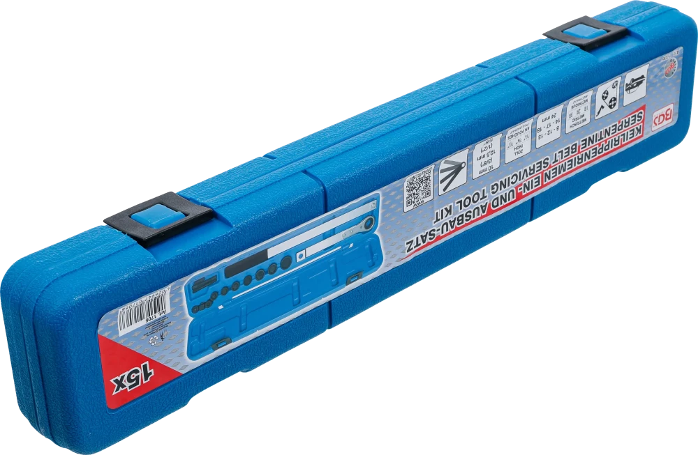 Bordás ékszíj be- és kiszerelőkészlet | 10 mm (3/8") + 12,5 mm (1/2")