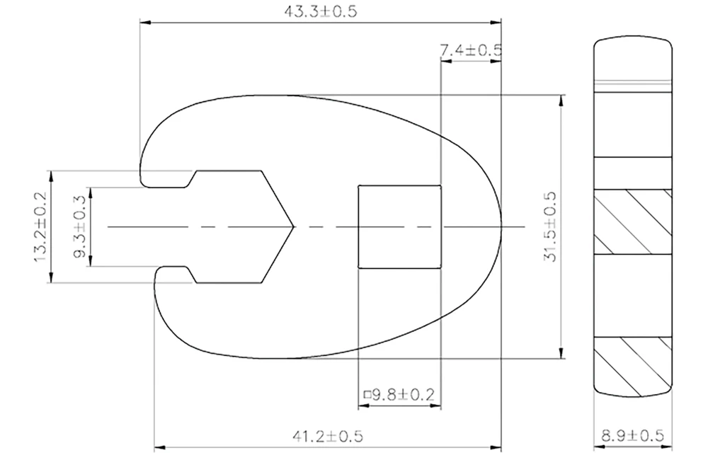 Hollanderkulcs | 10 mm (3/8") | 13 mm