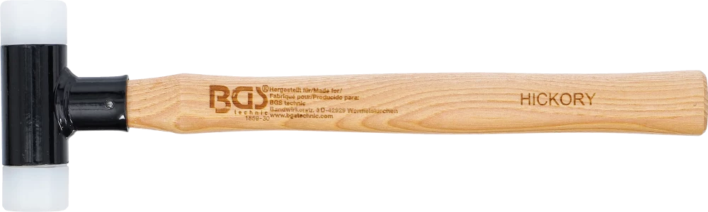 Műanyag kalapács | Hickory nyéllel | visszaütésmentes | Ø 30 mm | 300 g