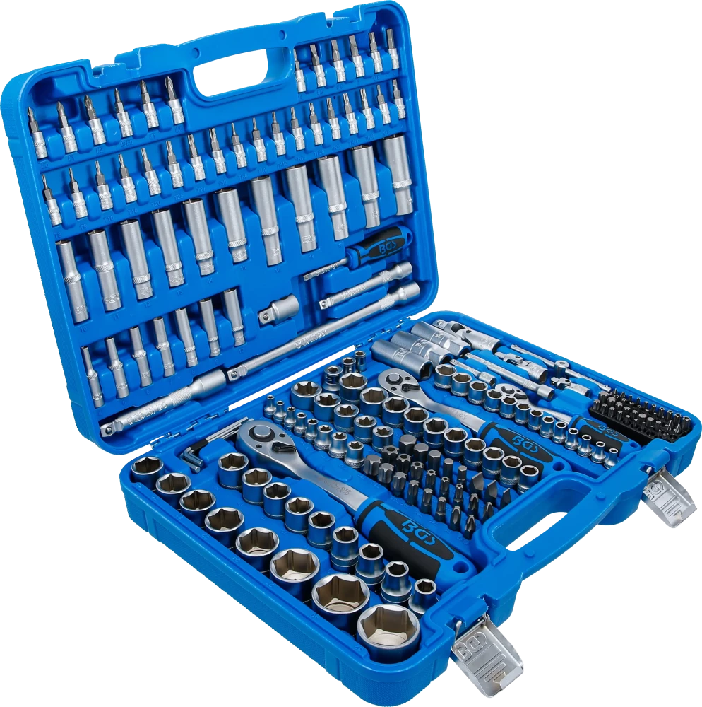 Dugókulcskészlet, hatszögletű | 6,3 mm (1/4") / 10 mm (3/8") / 12,5 mm (1/2") | 192 darabos