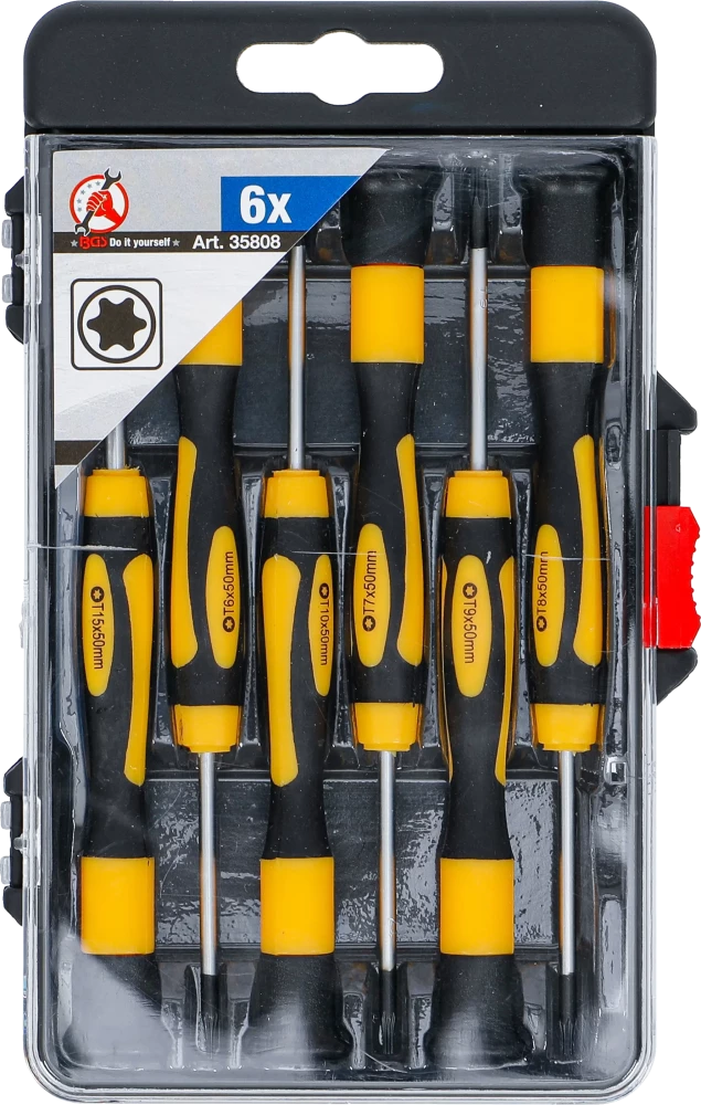 Műszerész csavarhúzó készlet | T-profil (Torx) | 6 darabos