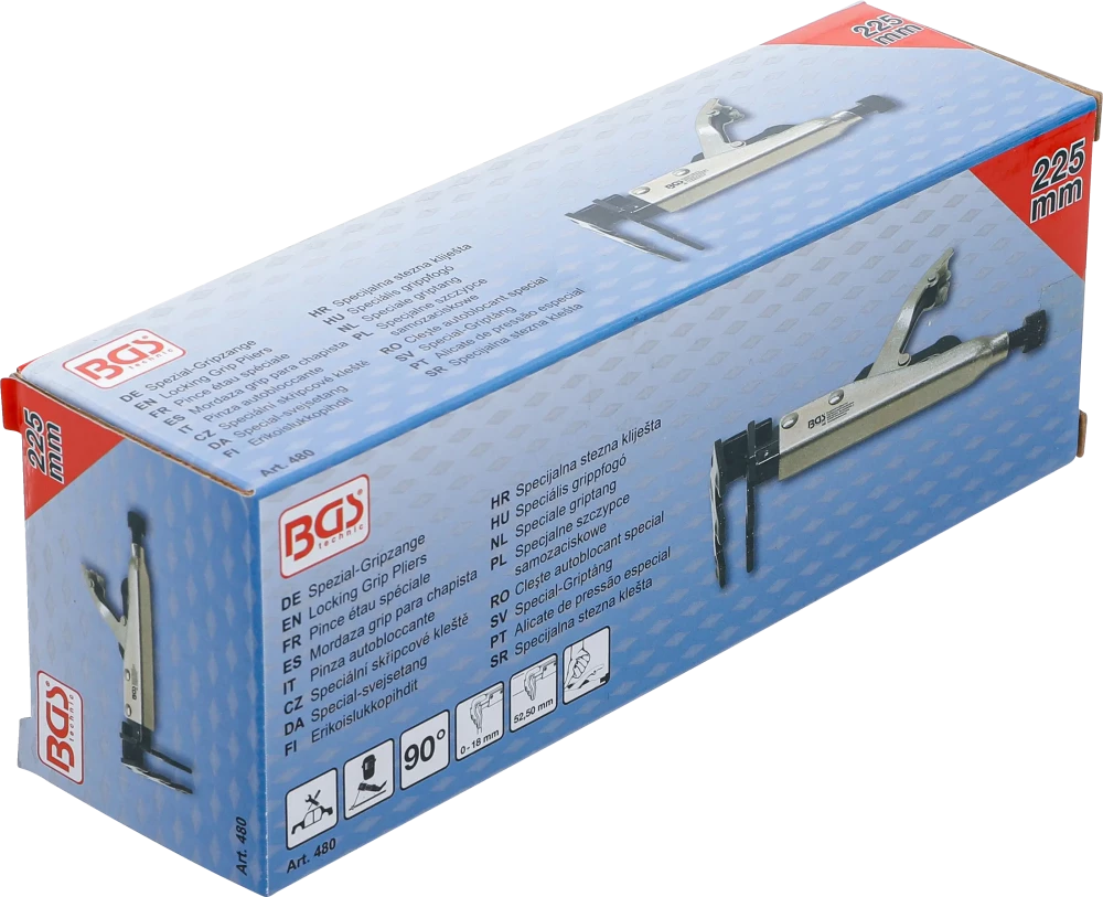 Speciális grippfogó | gyorskioldóval | 225 mm