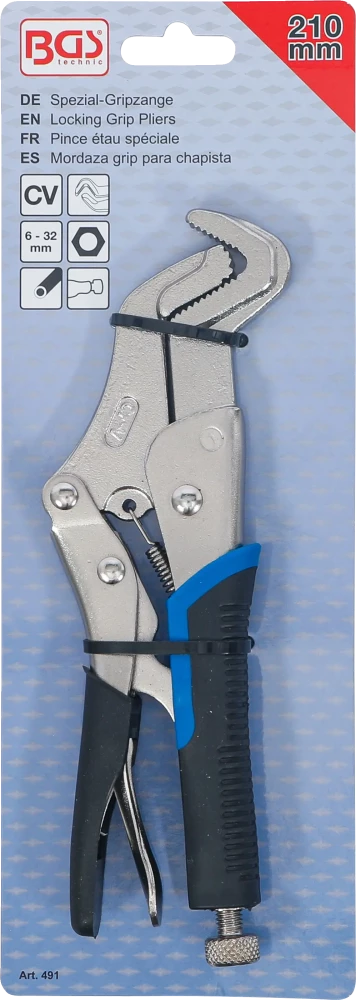 Speciális grippfogó | Karom formájú | 210 mm | 6 - 32 mm