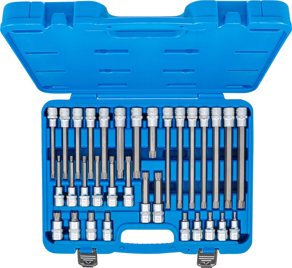 Behajtófej-készlet | 12,5 mm (1/2") | Ékprofil (RIBE) | 32 darabos